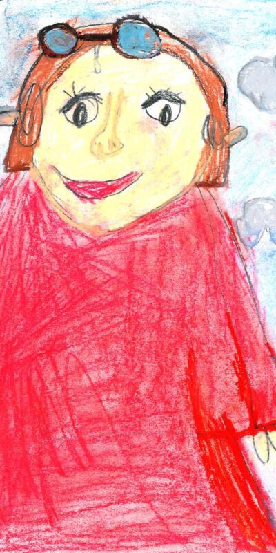portret rysowany przez dziecko